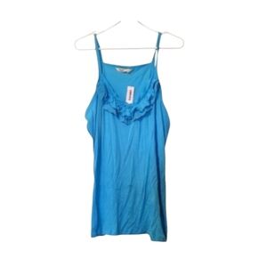 Old Navy Vibrant Blue Ruffled Tank Top Camisole Size Extra Large
